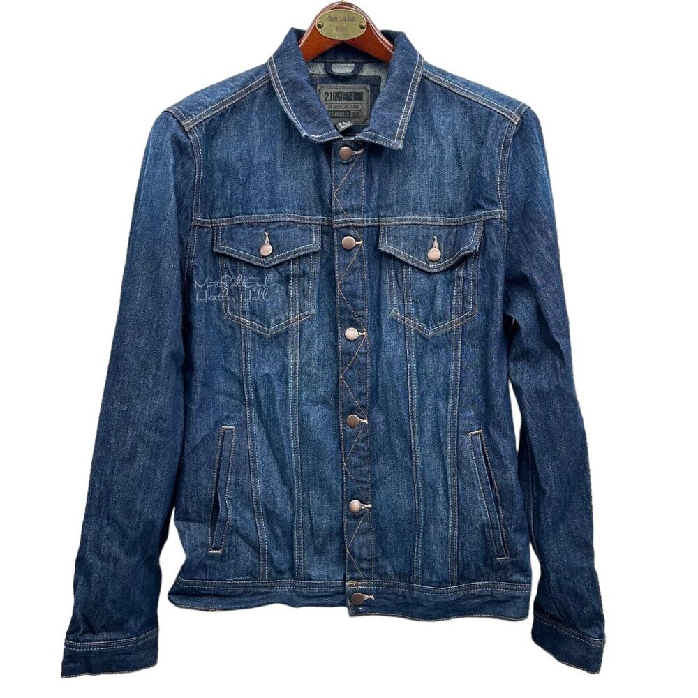21Men Dark Wash Trucker Jacket Size XL